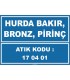ZY1023 - 170401 kodlu hurda bakır, bronz, pirinç