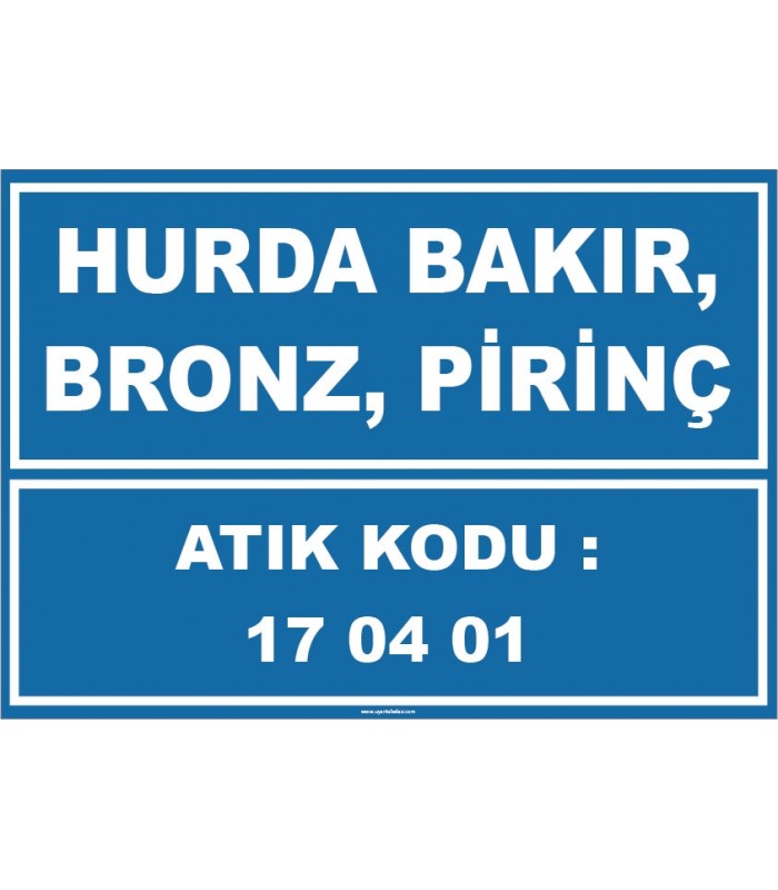 ZY1023 - 170401 kodlu hurda bakır, bronz, pirinç