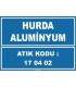 ZY1024 - 170402 atık kodlu hurda aluminyum