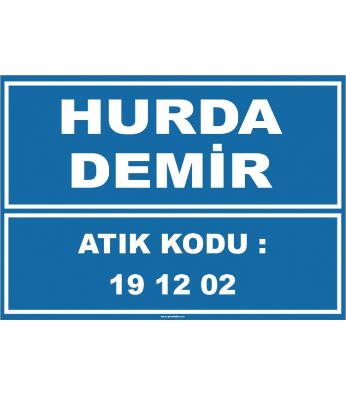 ZY1029 - 191202 atık kodlu hurda demir