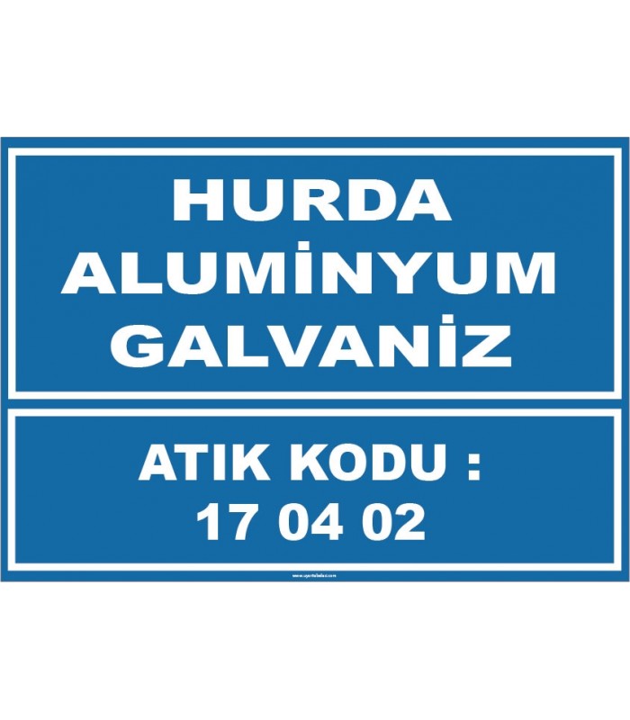 ZY1034 - 170402 atık kodlu hurda aluminyum galvaniz