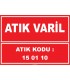ZY1033 - 150110 kodlu atık varil