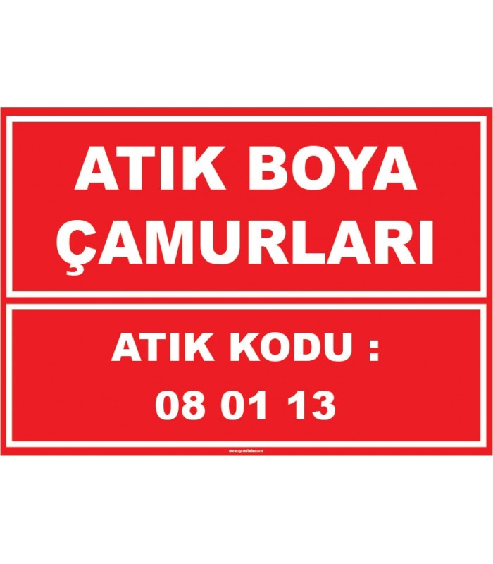 ZY1036 - 080113 kodlu Atık Boya Çamurları