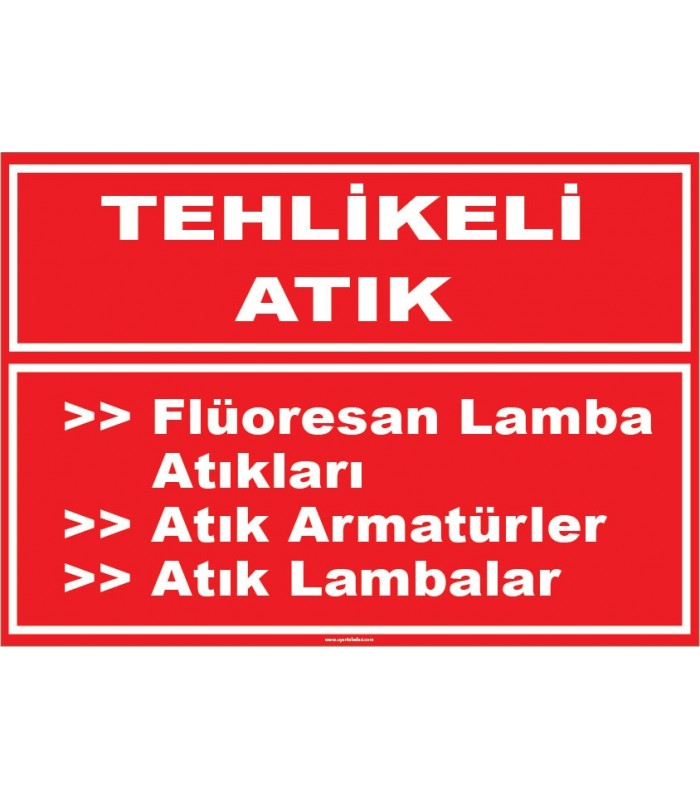 ZY1040 - Tehlikeli atık, flüoresan lamba atıkları, atık armatürler, atık lambalar