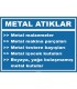 ZY1042 - Metal atık, metal malzemeler, makina parçaları, testere kayışları, içecek kutuları, boya yağa bulaşmamış kutular
