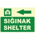 ZY1053 - Türkçe İngilizce Sığınak, Shelter, sol tarafta