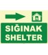 ZY1055 - Türkçe İngilizce Sığınak, Shelter, sağ tarafta