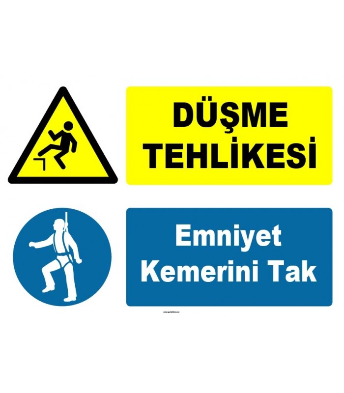 ZY1066 - Düşme tehlikesi, emniyet kemerini tak