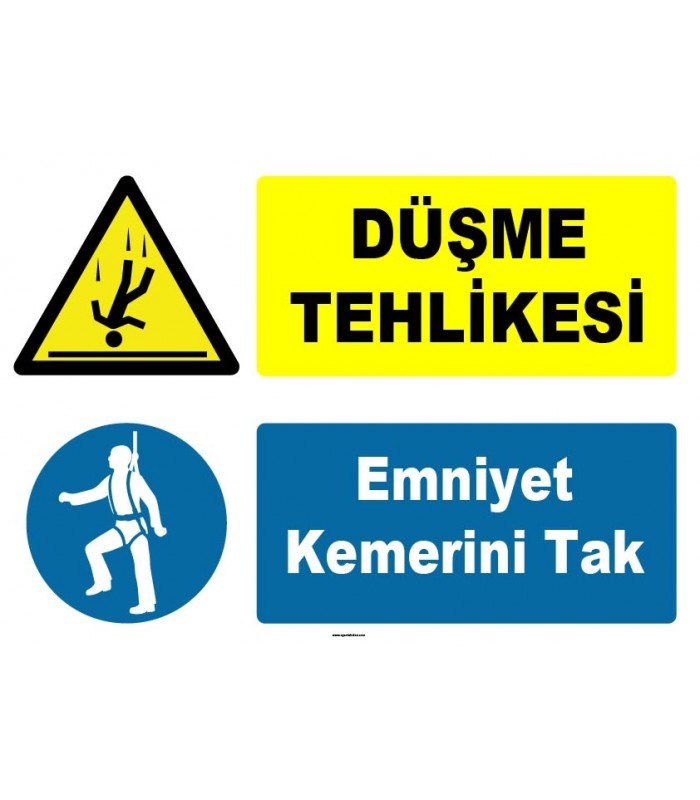 ZY1073 - Düşme tehlikesi, emniyet kemerini tak