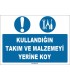 ZY1104 - Kullandığın takım ve malzemeyi yerine koy