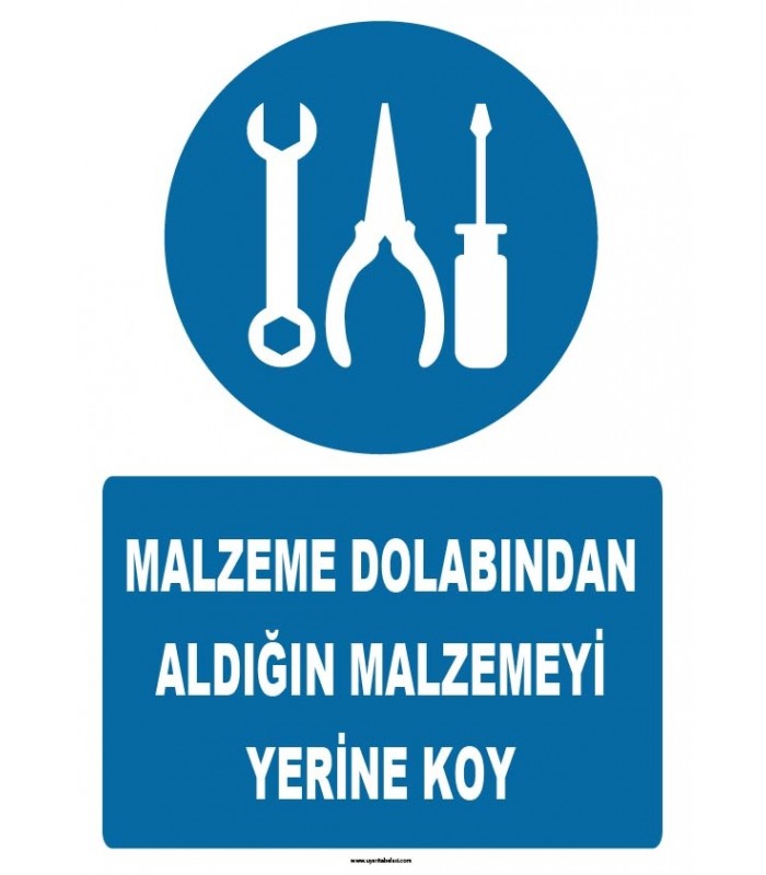 ZY1107 - Malzeme dolabından aldığın malzemeyi yerine koy