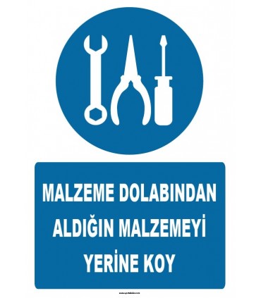 ZY1107 - Malzeme dolabından aldığın malzemeyi yerine koy