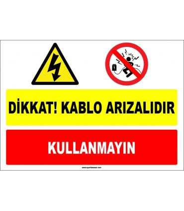 ZY1123 - Dikkat kablo arızalıdır, kullanmayın