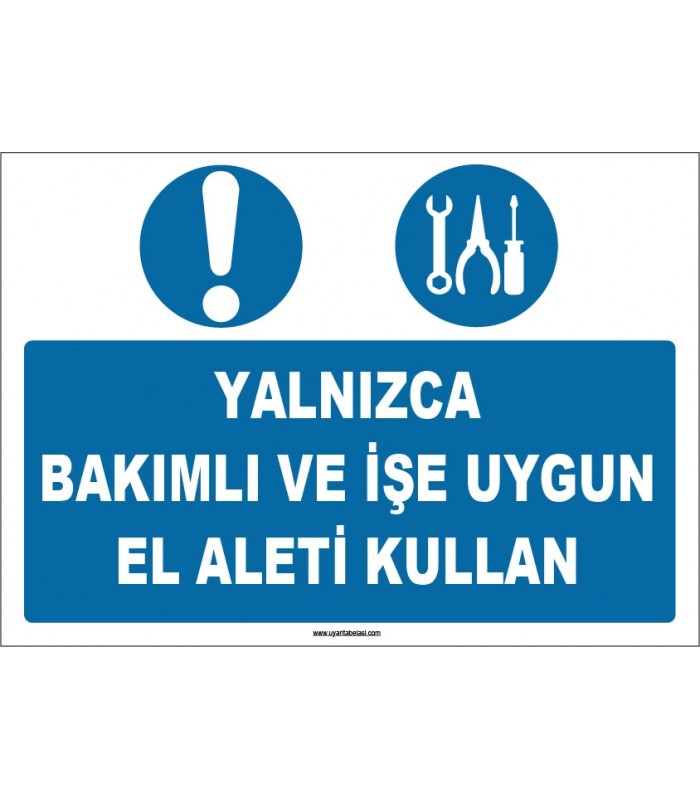 ZY1128 - Yalnızca bakımlı ve işe uygun el aleti kullan