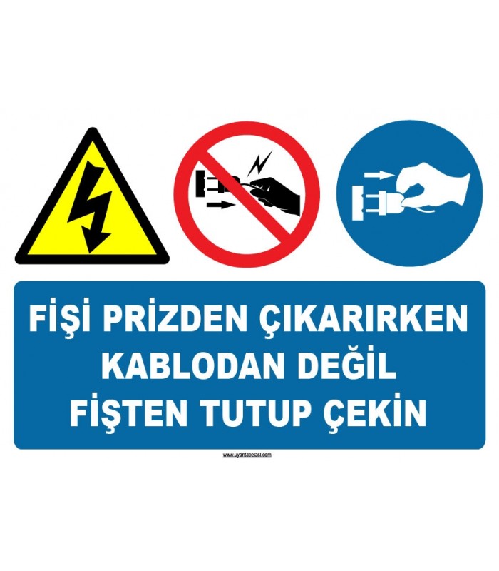 ZY1129 - Fişi prizden çıkarırken, kablodan değil, fişten tutup çekin