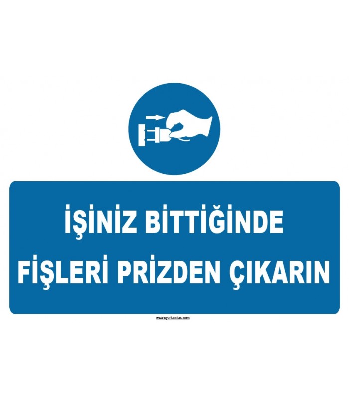 ZY1131 - İşiniz bittiğinde fişleri prizden çıkarın
