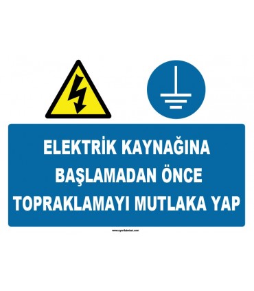 ZY1133 - Elektrik kaynağına başlamadan önce topraklamayı mutlaka yap