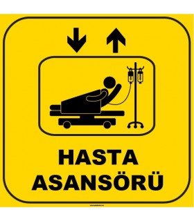 ZY1135 - Hasta Asansörü, sarı-siyah, kare