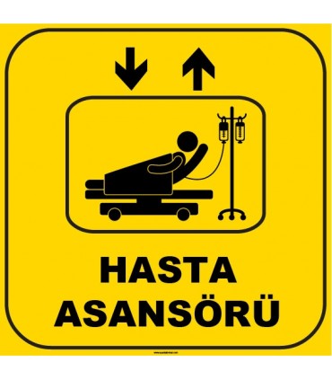 ZY1135 - Hasta Asansörü, sarı-siyah, kare