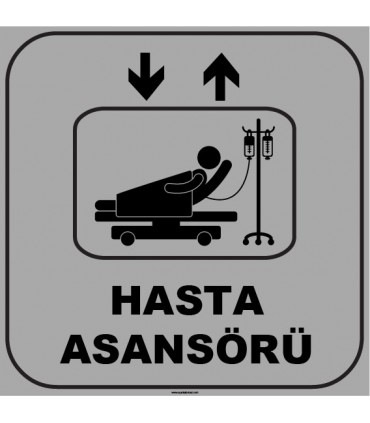 ZY1136 - Hasta Asansörü, gri-siyah, kare