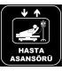ZY1162 - Hasta Asansörü, siyah - beyaz, kare