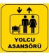 ZY1138 - Yolcu Asansörü, sarı-siyah, kare