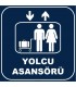 ZY1159 - Yolcu Asansörü, lacivert - beyaz, kare