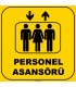 ZY1142 - Personel Asansörü, sarı - siyah, kare