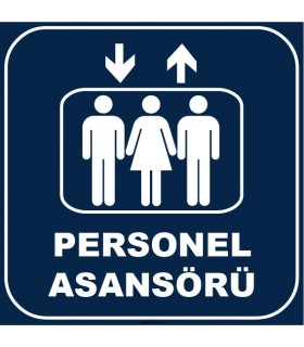 ZY1155 - Personel Asansörü, lacivert - beyaz, kare