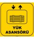 ZY1143 -Yük Asansörü, sarı - siyah, kare