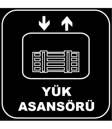 ZY1154 - Yük Asansörü, siyah - beyaz, kare