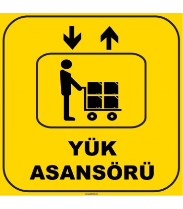 ZY1146 -Yük Asansörü, sarı - siyah, kare