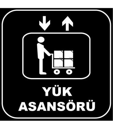 ZY1152 - Yük Asansörü, siyah - beyaz, kare