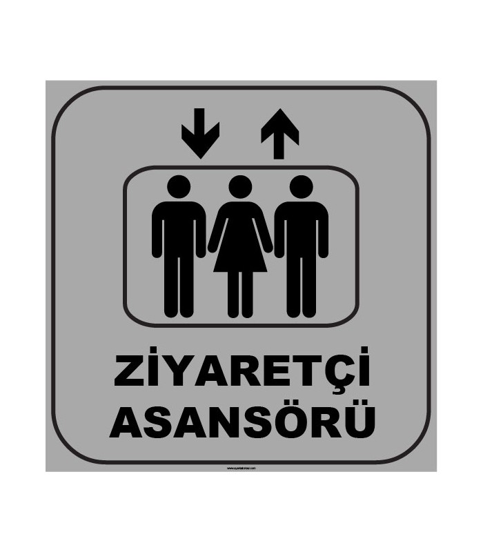 ZY1140 - Ziyaretçi Asansörü, gri - siyah, kare