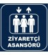 ZY1158 - Ziyaretçi Asansörü, lacivert - beyaz, kare
