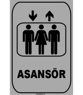 ZY1173 - Asansör, gri  - siyah, dikdörtgen