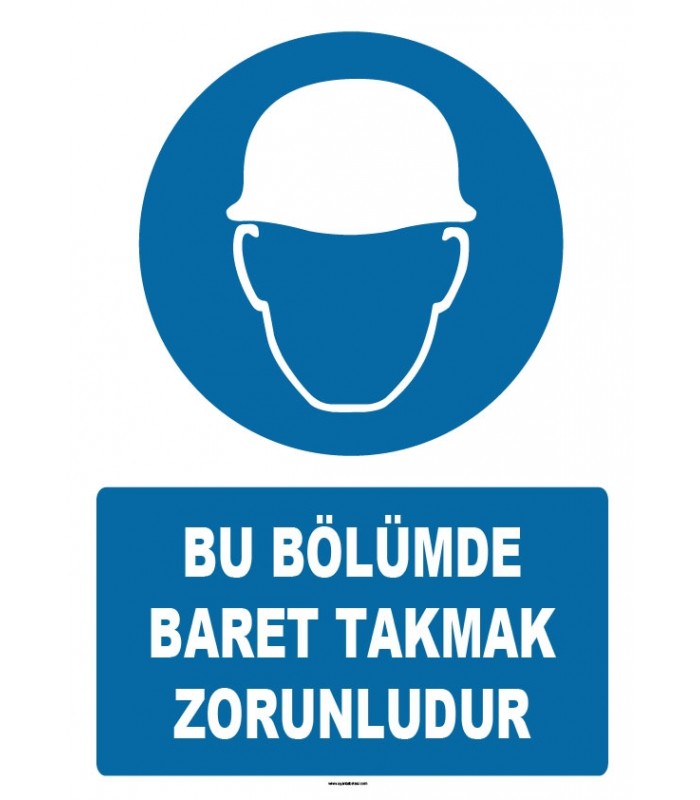 ZY1221 - Bu Bölümde Baret Takmak Zorunludur