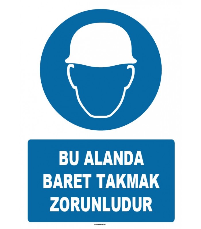 ZY1223 - Bu Alanda Baret Takmak Zorunludur
