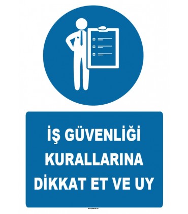 ZY1229 - İş güvenliği kurallarına dikkat et ve uy