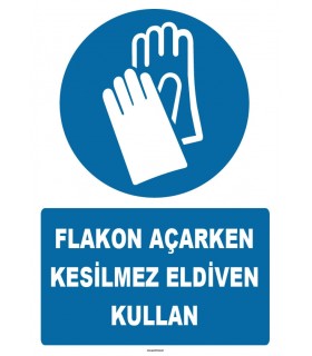 ZY1263 - Flakon Açarken Kesilmez Eldiven Kullan