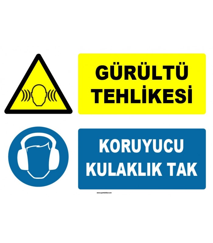 ZY1316 - Gürültü Tehlikesi, Koruyucu Kulaklık Tak