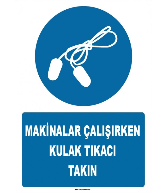 ZY1344 - Makinalar çalışırken kulak tıkacı takın
