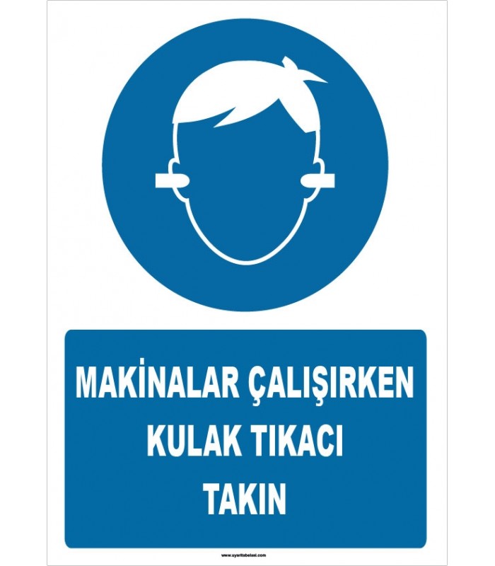 ZY1345 - Makinalar çalışırken kulak tıkacı takın