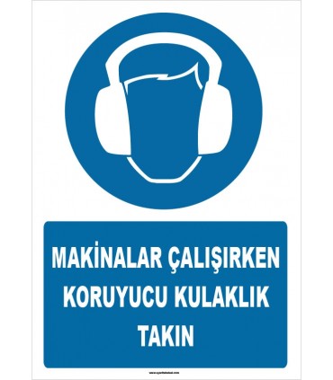 ZY1346 - Makinalar çalışırken koruyucu kulaklık takın