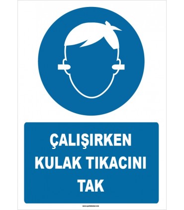 ZY1350 - Çalışırken kulak tıkacını tak