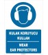 ZY1356 - Türkçe İngilizce, Kulak Koruyucu Kullan, Wear Ear Protectors