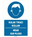 ZY1358 - Türkçe İngilizce, Kulak Tıkacı Kullan, Wear Ear Plugs