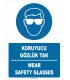 ZY1364 - Türkçe İngilizce, Koruyucu Gözlük Tak, Wear Safety Glasses