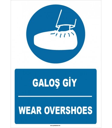 ZY1377 - Türkçe İngilizce, Galoş Giy, Wear Overshoes