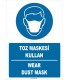 ZY1379 - Türkçe İngilizce, Toz Maskesi Kullan, Wear Dust Mask